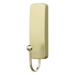 Command Medium Satin Brass Hook 17034BR-ES, 1 Hook, 2 Strips