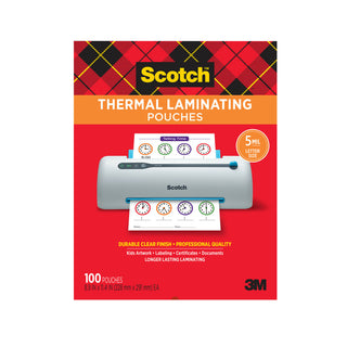 Scotch Thermal Pouches 5 mil TP5854-100, 8.9 in x 11.4 in (228 mm x 291 mm)