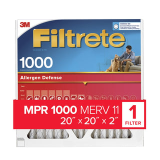 Filtrete Electrostatic Air Filter 1000 MPR NADP02-2IN-4, 20 in x 20 in x 2 in