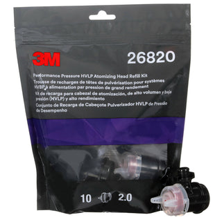 3M Performance Pressure HVLP Atomizing Head Refill Kit 26820, Red, 2.0, 10 pack