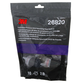 3M Performance Pressure HVLP Atomizing Head Refill Kit 26820, Red, 2.0, 10 pack