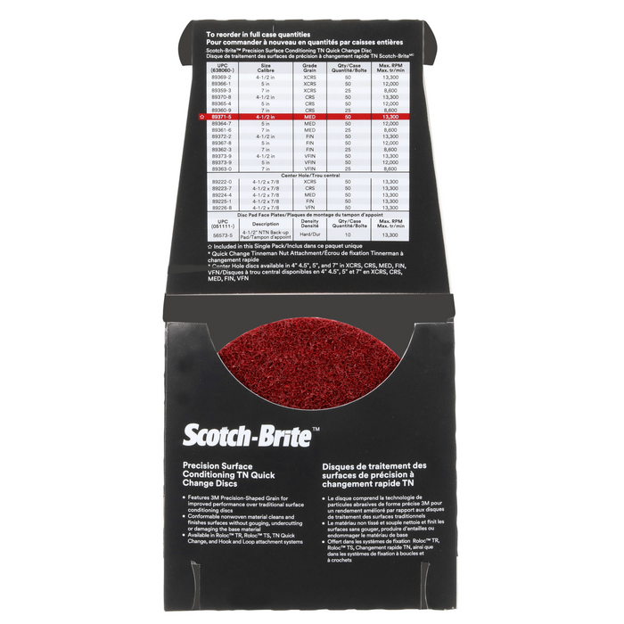 Scotch-Brite Precision Surface Conditioning TN Quick Change Disc, PN-DN, Medium