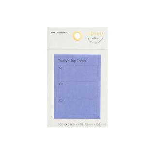 Post-it® Mini List Notes NTD6-34-3, 4 in x 2.9 in (101 mm x 73 mm)