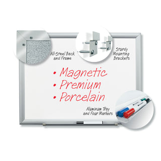 3M Porcelain Dry Erase Board DEP6036A, 60 in x 36 in x 1 in