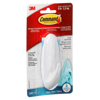 Command Large Designer Hook with Water-Resistant Strips 17083B-ESF