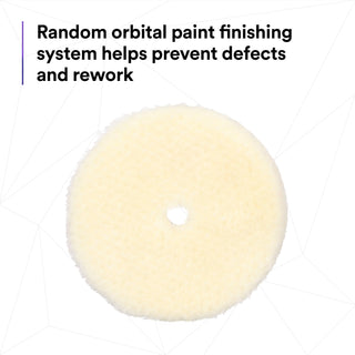 3M Perfect-It Random Orbital Wool Compounding Pad 34124, Coarse,White, 6 in