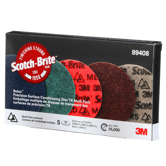 Scotch-Brite Roloc Precision Surface Conditioning Disc, PN-DR, TR, 2 in