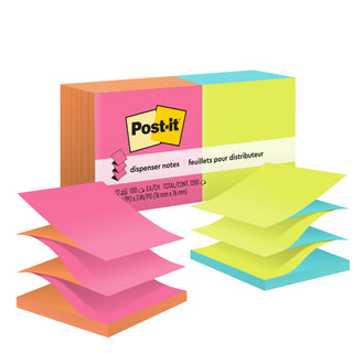 Post-it® Pop-up Notes R330-N-ALT, 3 in x 3 in (76 mm x 76 mm) Neon Colors