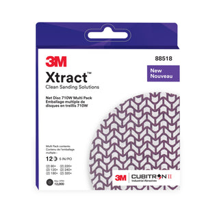 3M Xtract Cubitron II Net Disc 710W, Multi-Grade, 5 in x NH, Die 500X