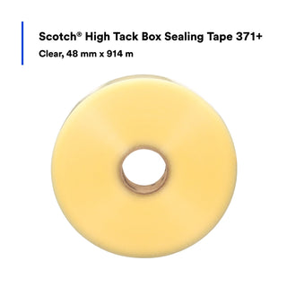 Scotch® High Tack Box Sealing Tape 371+, Clear, 48 mm x 914 m