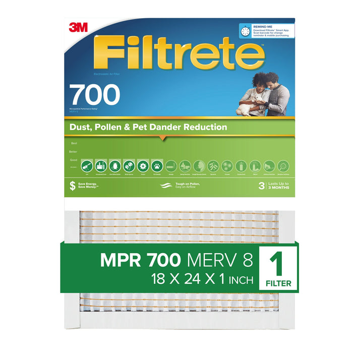 Filtrete Electrostatic Air Filter 700 MPR 721-4, 18 in x 24 in x 1 in