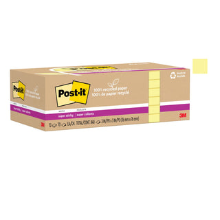 Post-it® Notes 654R-12SSCY, 3 in x 3 in (76 mm x 76 mm)