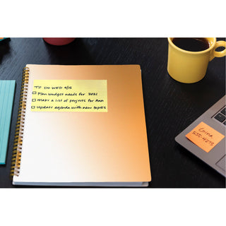 Post-it® Super Sticky Recycled Notes 655R-12SSCY, 3 in x 5 in (76 mm x 127 mm)