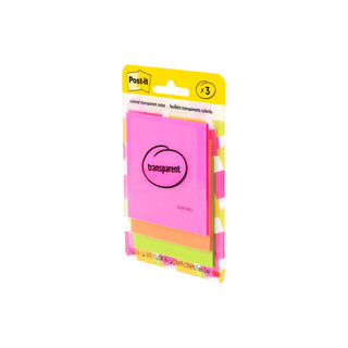 Post-it® Transparent Notes 600-3COL, 2-7/8 in x 2-7/8 in (73 mm x 73 mm)