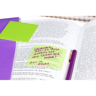 Post-it® Transparent Notes 600-3COL, 2-7/8 in x 2-7/8 in (73 mm x 73 mm)