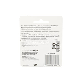 Post-it® Transparent Note 600-TRSPT-WM, 2-7/8 in x 2-7/8 in (73 mm x 73 mm)