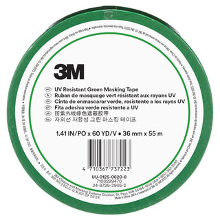 3M UV Resistant Green Masking Tape, 36 mm x 55 m