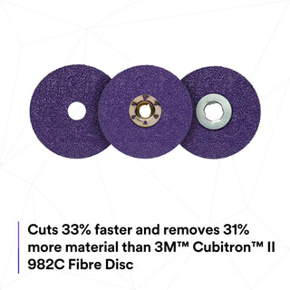 3M Cubitron II Fibre Disc 982CX Pro, 36+, 7 in x 7/8 in, Die 700BB