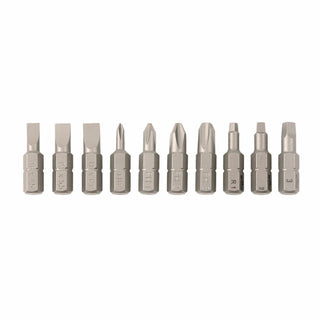 Wiha Tools 72593 Slotted/Phillips/Square Insert Bit Set, 10 Piece