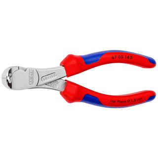 Knipex 67 05 140 5 1/2" High Leverage End Cutting Nippers