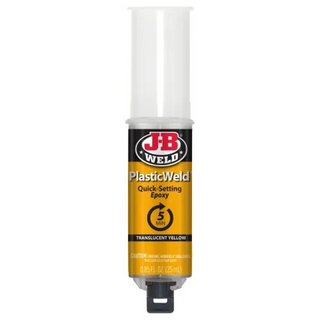 J-B Weld 50132 PlasticWeld Epoxy Syringe, 25 mL