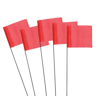 Johnson 40-0828 Standard Red Stake Flags- 100/Pack