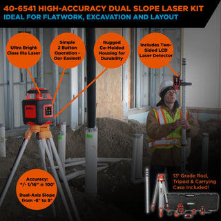 Johnson 40-6541 High Accuracy Dual Slope Rotary Laser System