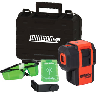 Johnson 40-6641 Self-Leveling 3 Dot Laser Kit with GreenBrite Technology