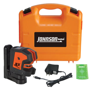 Johnson 40-6681 JLX Self-Leveling 180° Cross-Line Laser with GreenBrite Technology