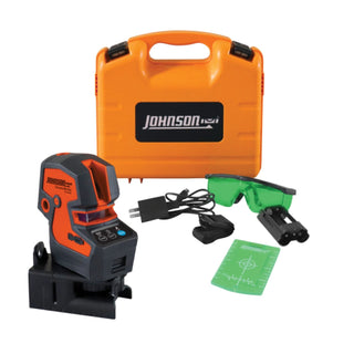 Johnson 40-6688 Self-Leveling Combination Cross-Line 5 Dot Laser with GreenBrite Technology