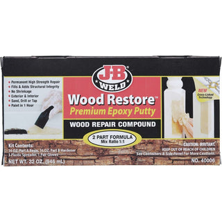 J-B Weld 40006 Wood Restore Premium Epoxy Putty, 32 oz.