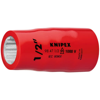 Knipex 98 47 1/2" 1/2" Drive Hex Socket-1000V Insulated 1/2"