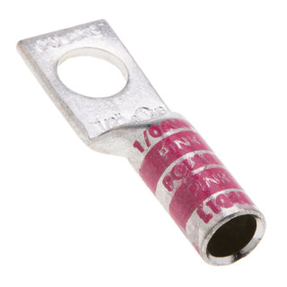 NSI L1048 Copper Long Lug – Pink 1-Hole 1/0 AWG 1/2 Inch