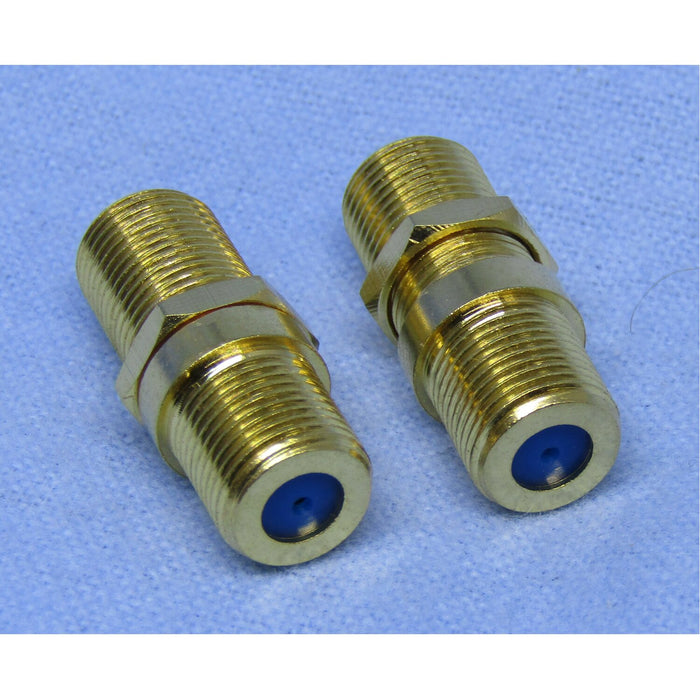 Philmore 45-317G 3 GHz Dual Female Coupler, Gold Plate