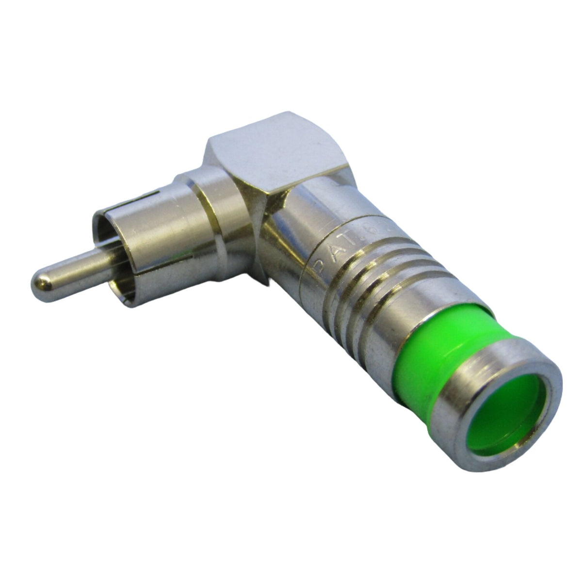 Philmore 45-3607 GR Rt Angle Compression RCA Male Connector — EIO.com