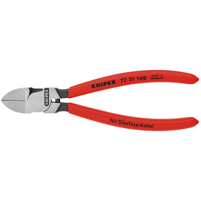 Knipex 72 51 160 6 1/4" Diagonal Cutters for Fiber Optics