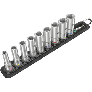 Wera Belt B Deep 1 socket set, 3/8" drive, 9 pieces