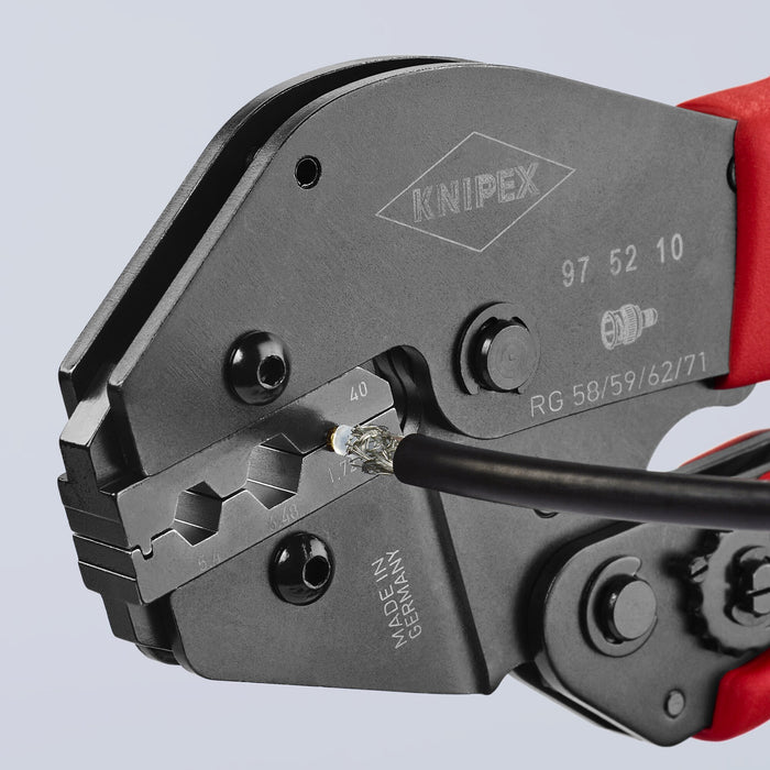 Knipex 97 52 10 10" Crimping Pliers For COAX, BNC and TNC Connectors