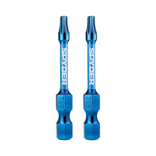 Spyder 19052 Mach-Blue T15 1/4-in x 2-in TORX® Impact Driver Bit 2 Piece