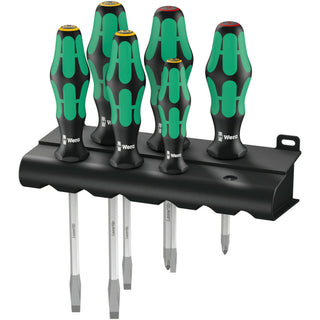 Wera 334 SK/6 Rack Screwdriver set Kraftform Plus Lasertip and rack, 6 pieces