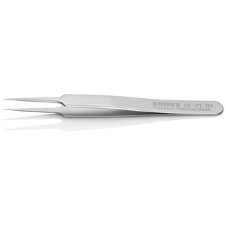 Knipex 92 21 03 4 1/2" Premium Stainless Steel Gripping Tweezers-Needle-Point Tips