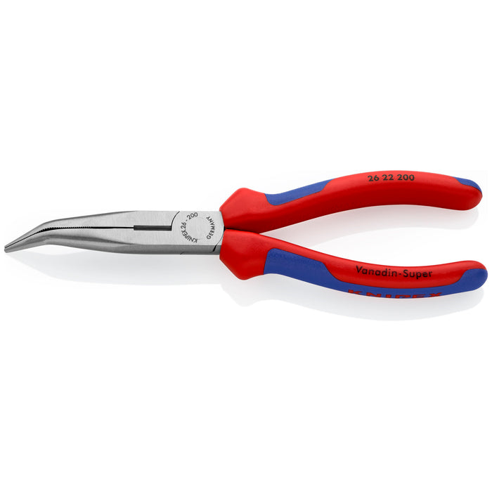 Knipex 26 22 200 8" Long Nose 40° Angled Pliers with Cutter