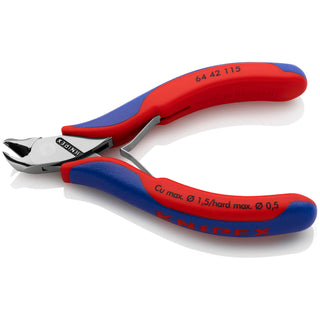 Knipex 64 42 115 4 1/2" Electronics End Cutting Nippers