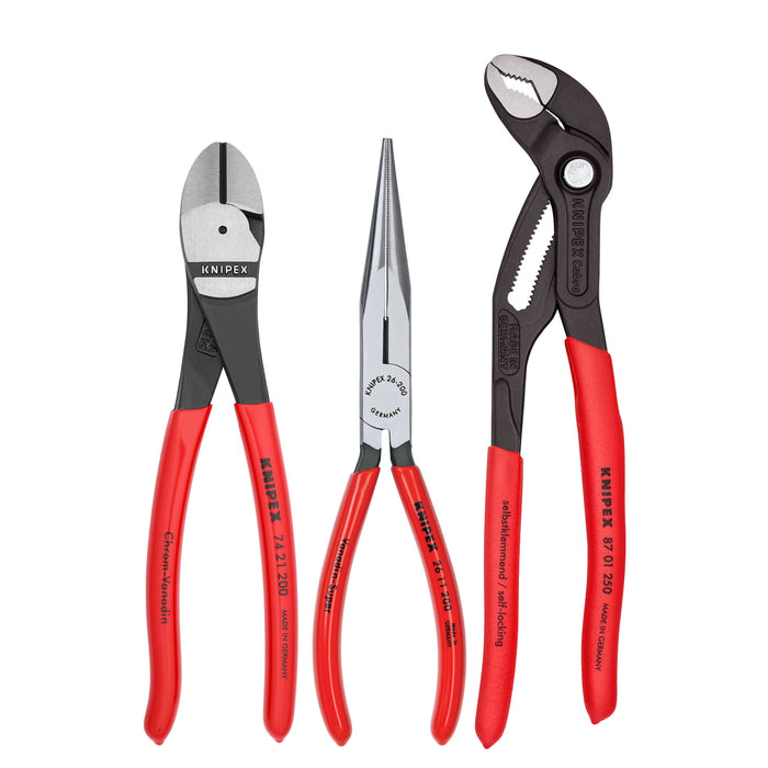 Knipex 00 20 08 US2 3 Pc Universal Set with Cobra® Pliers