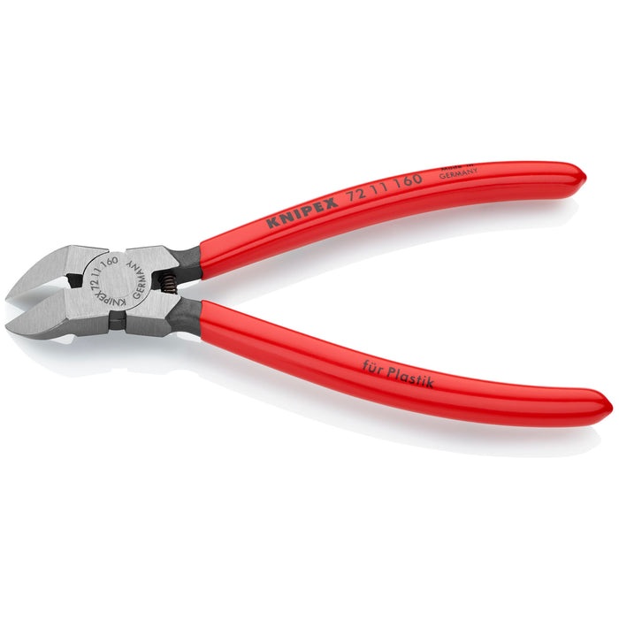 Knipex 72 11 160 6 1/4" Diagonal Pliers for Flush Cutting Plastics 45° Angled