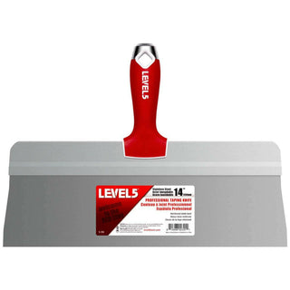 Level5 5-196 14" Stainless Steel Big Back Taping Knife with Soft Grip Handles