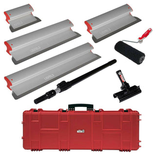 Level5 5-550 10/16/24/32” Aluminum-Body Skimming Blades, Handle, Joint Compound Roller & Transport Case