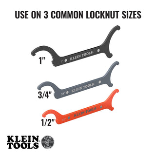 Klein Tools 50901R Straight Locknut Wrench Set