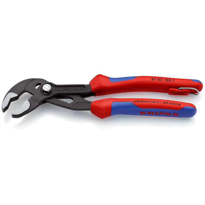 Knipex 87 02 180 T BKA 7 1/4" Cobra® Water Pump Pliers-Tethered Attachment