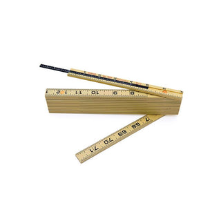 US Tape 55160 Rhino Fiberglass Folding Ruler 5/8" x 6' Carp with 6" sliding extension, Yellow